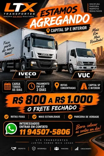 Agregando caminhão vuc