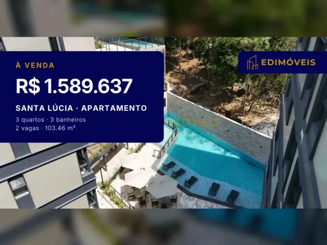 Santa Lúcia| Apartamento 3 suítes com design moderno e áreas de lazer