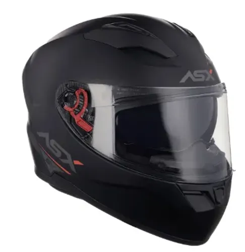 Capacete ASX Solid SV Preto Fosco Com Viseira Solar Novo