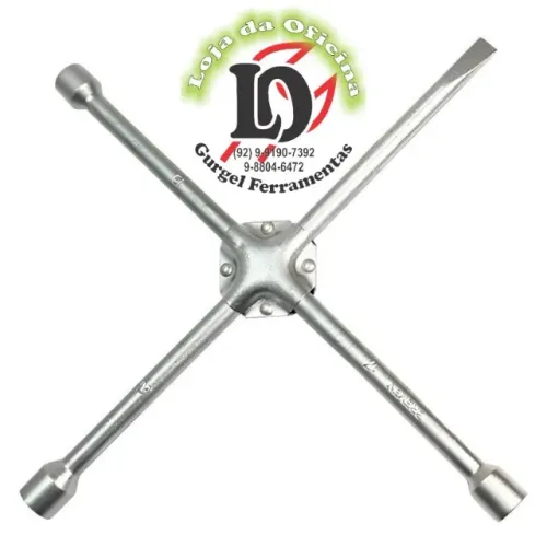 Chave de roda tipo cruz 20 c/ espatula 17x19x21mm - Bremen