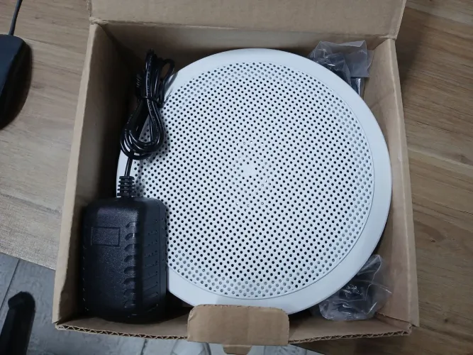 Arandela Orion 6" ativa e passiva com bluetooth, 70W RMS, 8 OHMS, redonda branca, na caixa