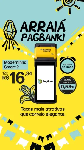 Maquininha Pagbank Smart 2 ENTREGA EM ATÉ 24 HORAS