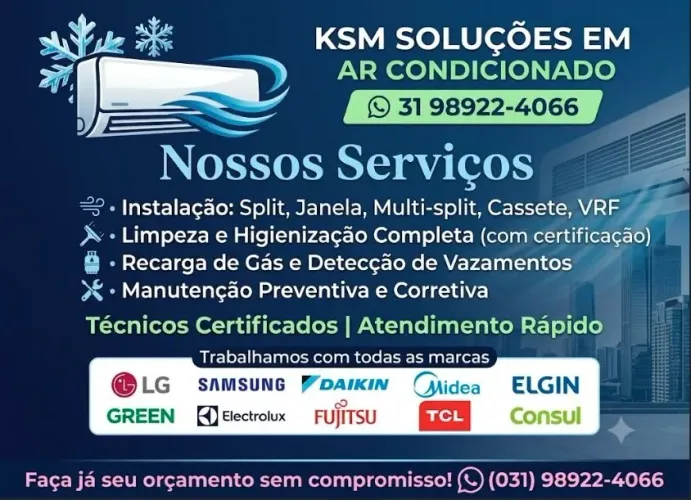 INSTALAÇÃO De AR CONDICIONADO 450.00