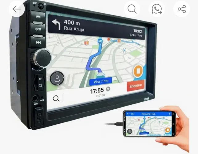 Multimídia Universal Mp5 2 Din Bt Usb Som Automotivo *