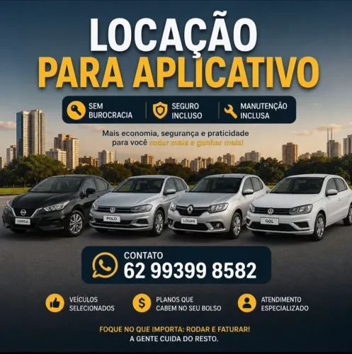 LOCAÇÃO DE VEÍCULOS PARA APLICATIVO UBER 99POP INDRIVER