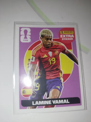 ? Lamine Yamal Extra Sticker Roxa Copa do Mundo 2026 Panini