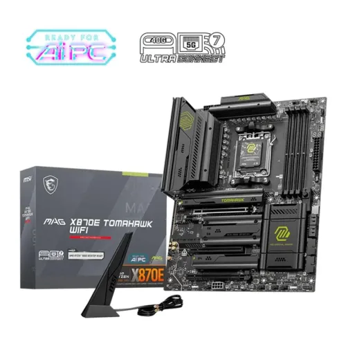 Placa Mãe MSI MAG X870E TOMAHAWK WIFI, AMD, Socket AM5, ATX, DDR5 UDIMM, Wi-Fi 7,