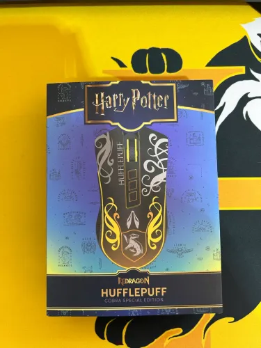 Caixa Vazia Mouse Redragon Cobra Harry Potter Hufflepuff