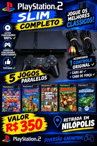 Playstation 2 Completo Funcionando Perfeitamente leitor funcionando perfeitamente