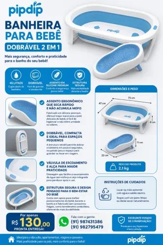 Banheira dobrável