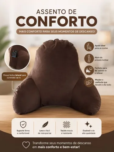 Assento/Puff Conforto Marrom 