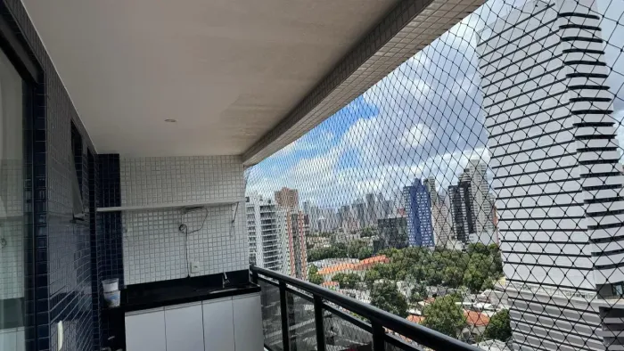 Apartamento mobiliado 2 suítes 78m² para alugar em Belém vista para Baía, andar alto, 1 v