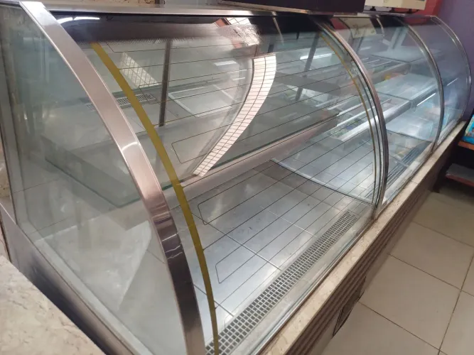 Vitrine balcão de padaria tripla aço 304