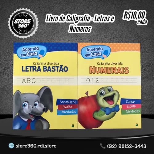 Livro de Caligrafia - Letras e Números 