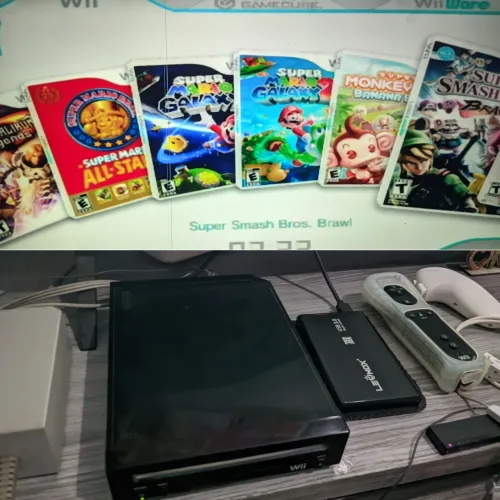 Nintendo Wii Black com HD lotado de jogos !!!