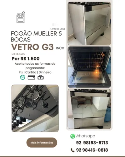 Fogão Mueller 5 Bocas