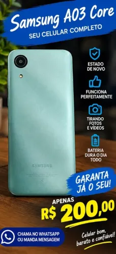 Celular Samsung ao core3 perfeito