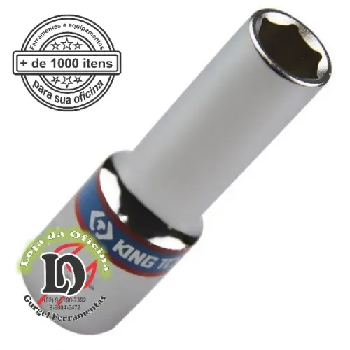 Soquete Sextavado Longo 12mm - 1/2" - King Tony