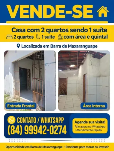 Casa em Barra De Maxaranguape.