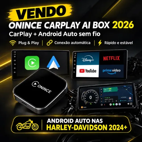 Onince Carplay - Android Auto para Harley Davidson - Ano 24+