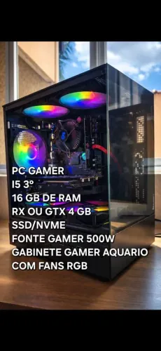 Pc gamer i5 16 gb de ram com placa de video