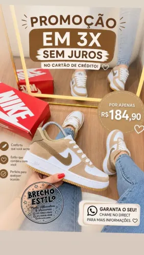 Tênis masculino e feminino novos em 3x sem juros