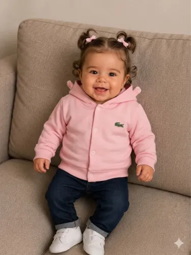 Casaco infantil bebê menina TAM G Baby Croc 