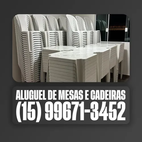 ALUGUEL DE MESAS E CADEIRAS