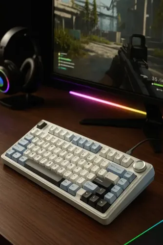 Teclado Aula F75 Mecânico Tri Mode- Última peça