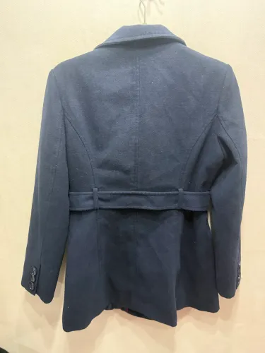 Trench Coat lã, lindo, na cor azul, tamanho M,Patrícia Foster 