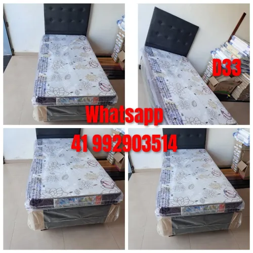 Cama box solteiro D33 88x188x14 novo ### 10x sem juros 