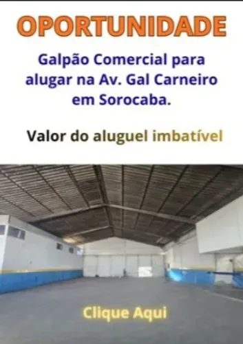 Locação Galpão de 25mil por APEAS R$ 16mil na Av. General Carneiro, Sorocaba/SP Localizaçã