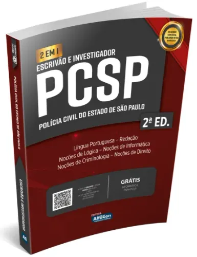 Livro Escrivão e Investigador da Polícia Civil do Estado de São Paulo - PCSP - 2 em 1