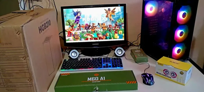 Setup Completo Intel i7 + Monitor Samsung 22 + Periféricos Gamers + Som Subwoofer