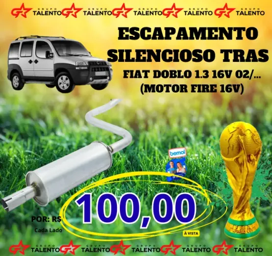 Silencioso traseiro Doblo