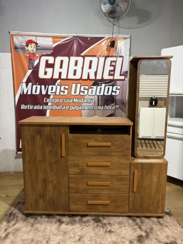 Cômoda 4 gavetas espelho giratório bem grande ((ENTREGO GRATIS))