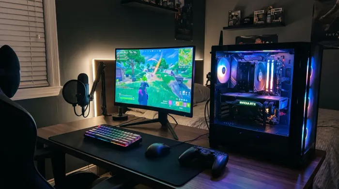 PC Gamer Completo RTX 4060 8GB Ryzen 5 5600 32GB RAM Monitor 180Hz Curvo Controle PS5