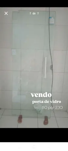 vendo porta de vidro 80 por 2.10