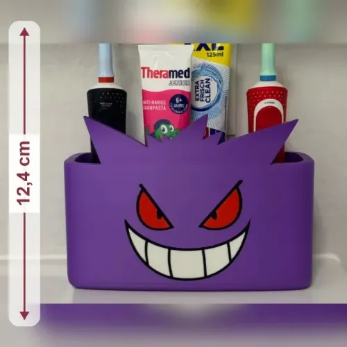 Porta Escova de Dentes Gengar Pokémon Impressão 3D