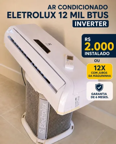 Ar condicionado Eletrolux instalado 12 mil btus