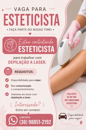 Contrato funcionária para atuar com depilação a laser