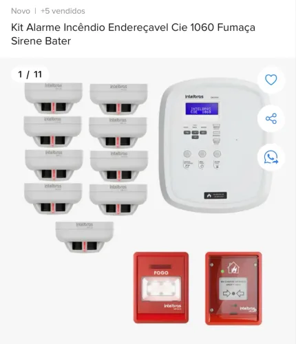 Kit alarme de incêndio 