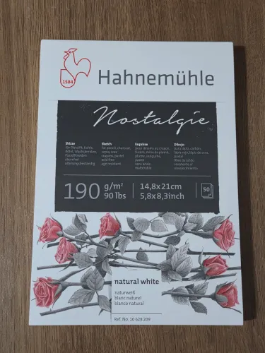 bloco hahnemuhle nostalgie a5 190g/m2