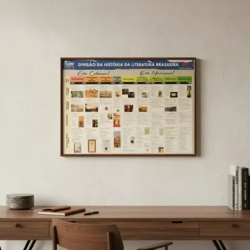 Quadro Decorativo - Divisão Histórica Da Literatura Brasileira