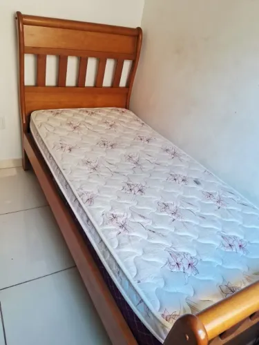 Cama solteiro 100% madeira