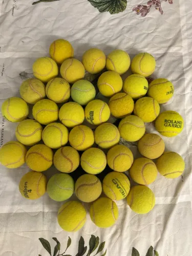 40 bolinhas bola de tênis usadas pets cães gatos artesanato