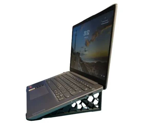 Suporte Ergonômico para Notebook Elevado com Design Vazado e Ventilação