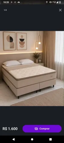 Cama nova pra vender as base ainda tá embalada modelo Queen