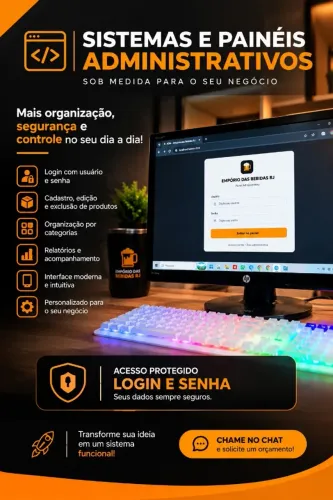 Criação de Sistemas e Painéis Administrativos Personalizados