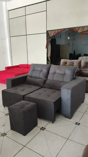 Sofá Retrátil e reclinável em estoque Tam 1.80m